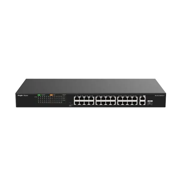 Switch mạng PoE Ruijie RG-ES126FGS-P – 24 cổng PoE+, 2 uplink Gigabit, 1 combo - Hình ảnh 2