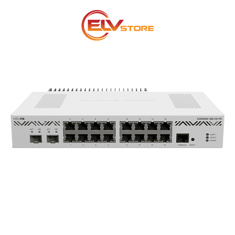 Router MikroTik CCR2004-16G-2S+PC - Up to 1500 User