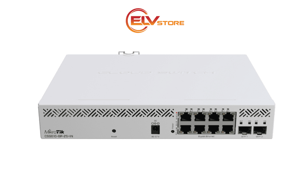 Switch PoE MikroTik CSS610-8P-2S+IN - 8 Port Gigabit, 2 Port SFP+10G