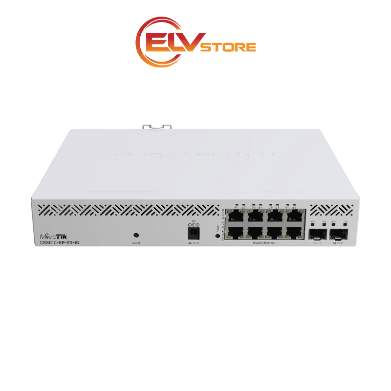 Switch PoE MikroTik CSS610-8P-2S+IN - 8 Port Gigabit, 2 Port SFP+10G