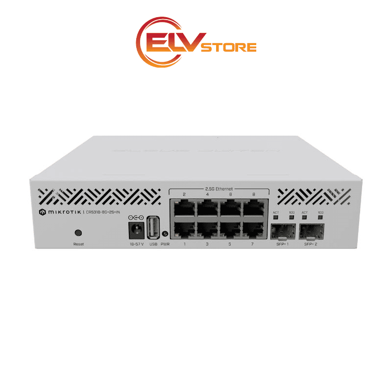 Switch MikroTik CRS310-8G+2S+IN - 8 port Ethernet 2.5G, 2 port SFP+10G