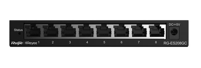 Switch mạngRuijie RG-ES208GC – 8 Port Gigabit Smart Cloud Managed