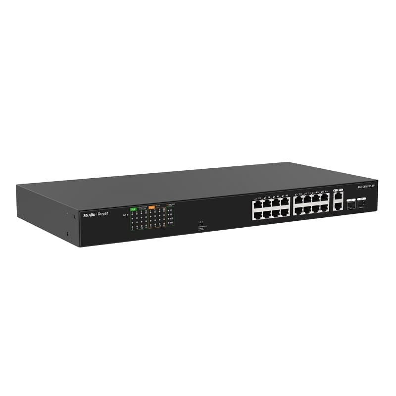 Switch mạng PoE Ruijie RG-ES118FGS-LP - 16 cổng PoE+, 2 cổng Gigabit - Hình ảnh 4