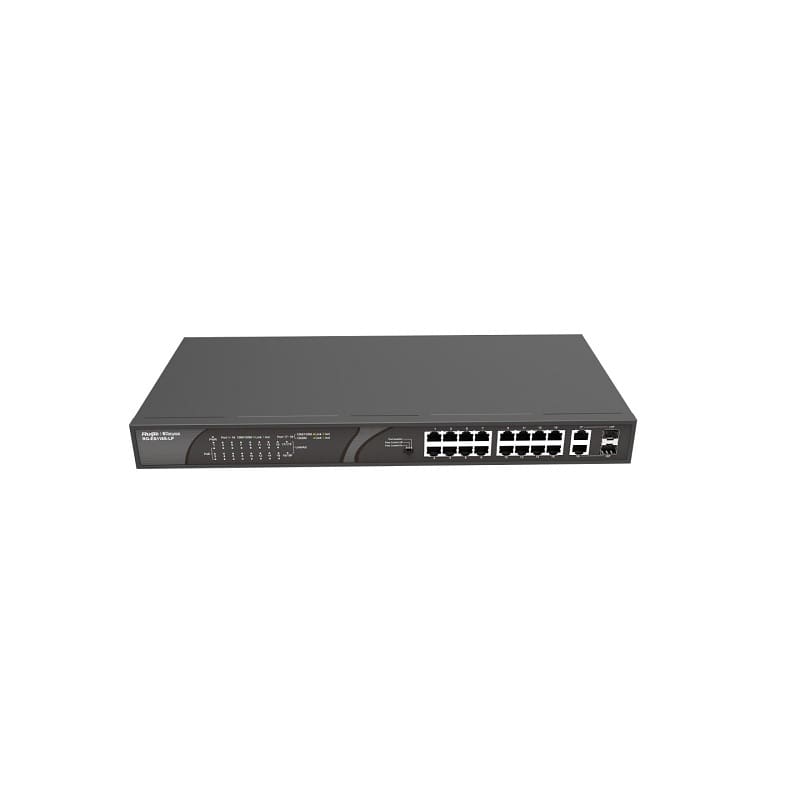 Switch mạng PoE Ruijie RG-ES118S-LP – 16 cổng PoE+, 2 cổng uplink Gigabit - Hình ảnh 2