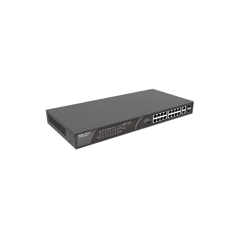Switch mạng PoE Ruijie RG-ES118S-LP – 16 cổng PoE+, 2 cổng uplink Gigabit - Hình ảnh 3