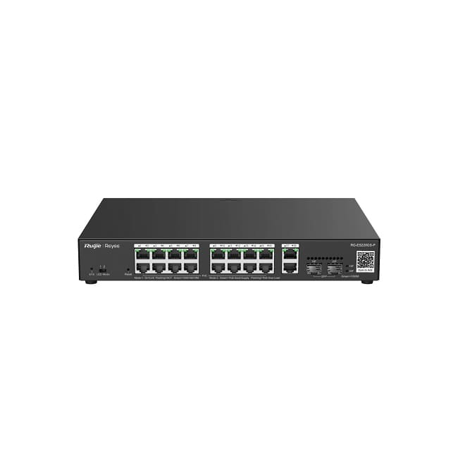 Switch mạng PoE Ruijie RG-ES220GS-P – 18 cổng Gigabit, 2 cổng uplink SFP Smart Cloud Managed - Hình ảnh 2