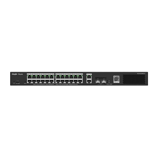Switch mạng PoE Ruijie RG-ES228GS-P – 28 cổng Gigabit Smart Cloud Managed