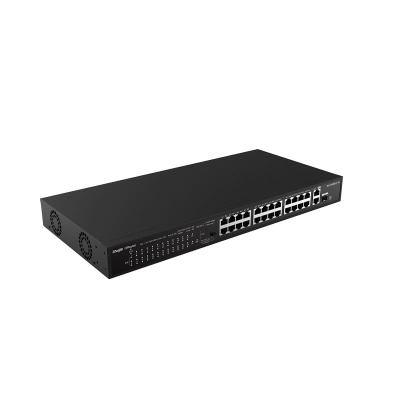 Switch mạng Ruijie RG-ES126S-P V2 – 24 cổng PoE+, 2 uplink Gigabit - Hình ảnh 3