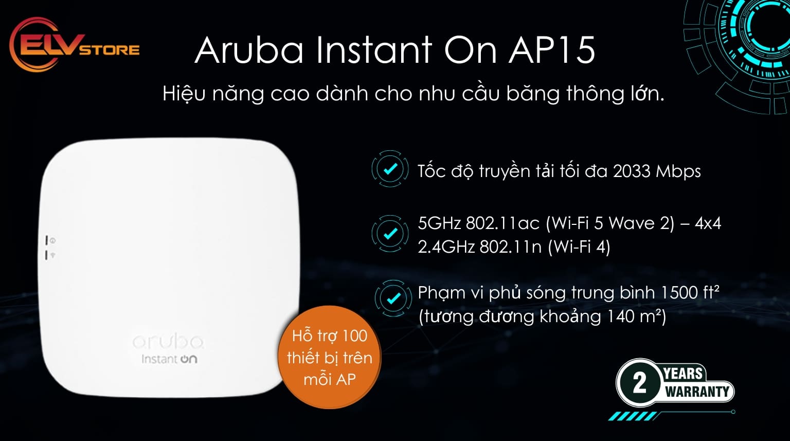 Đánh giá Aruba Instant On AP15 (R2X06A): Tốc độ cao, dễ quản lý, đáng đầu tư