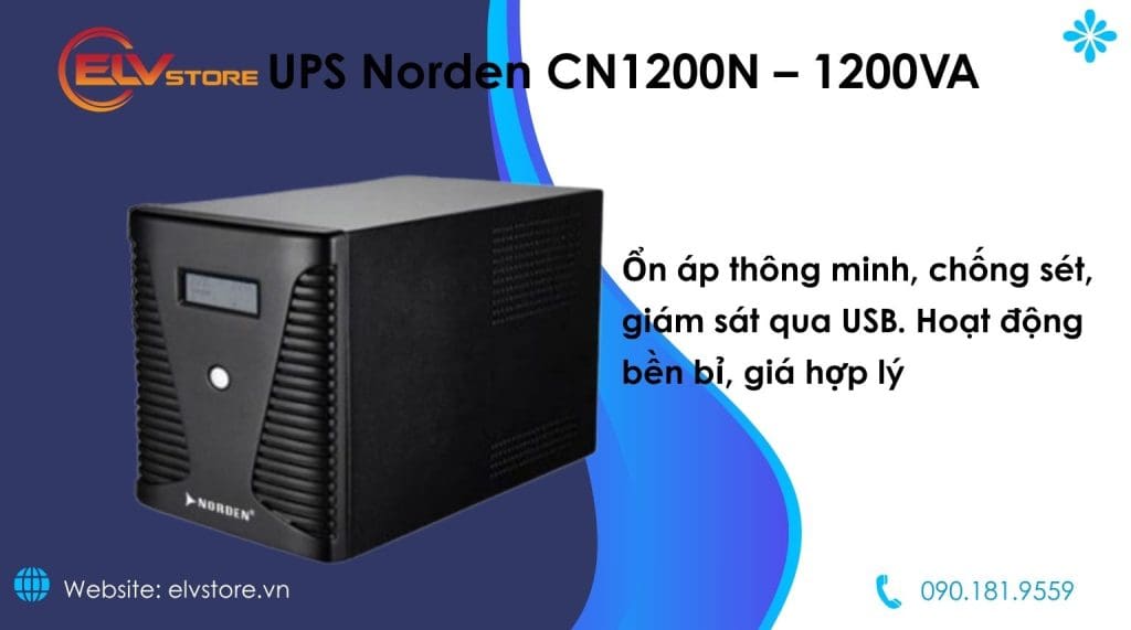 So sánh Norden CN1200N – UPS 1200VA đáng mua nhất?