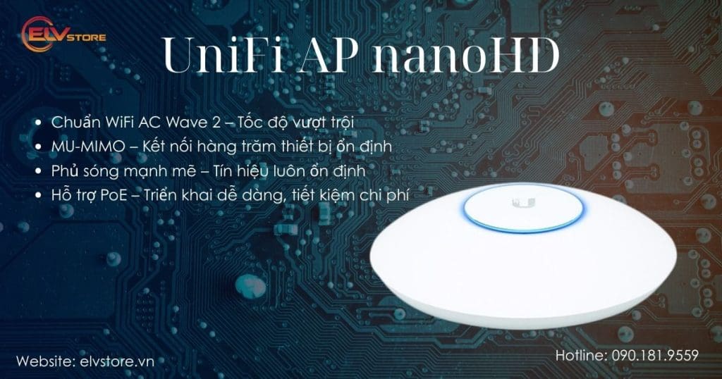 UniFi AP nanoHD (UAP-nanoHD) – Access Point hiệu suất cao, quản lý thông minh