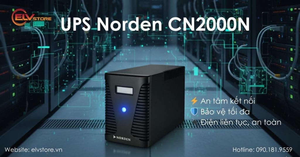 Giới thiệu Bộ Lưu Điện Norden 2000VA – Giải pháp ổn định nguồn chuyên nghiệp cho môi trường hiện đại