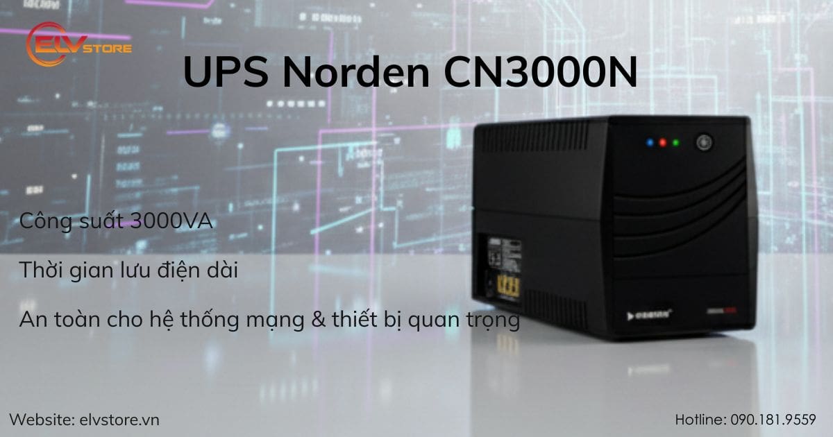 UPS Norden CN3000N – Giải pháp lưu điện đáng tin cậy cho doanh nghiệp
