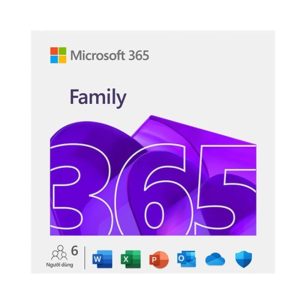 Phần mềm Microsoft 365 Family EP2-36878 (6 người dùng, 5 thiết bị/người, bản quyền 12 tháng)