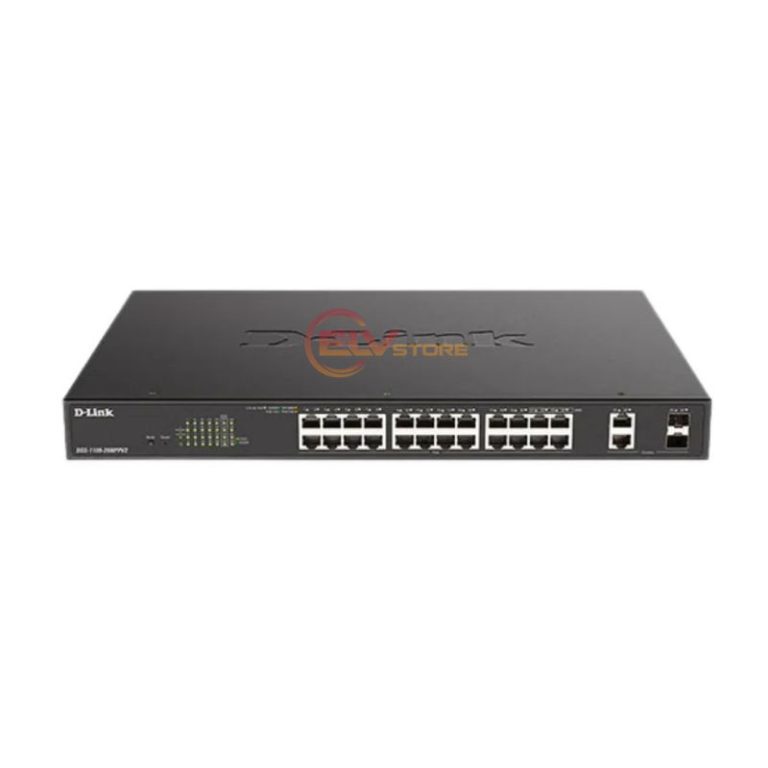 Switch PoE++ D-Link DGS-1100-26MPPV2 24 Port Gigabit PoE, 2 Port Combo SFP